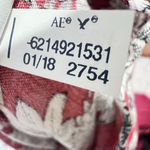 American Eagle  Dress Women Medium Red Floral Short Shift Ruffle Neck Sleeveless Photo 12