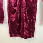 Tobi NWT Wine Red Velvet Deep V Long Sleeve Mini Dress Size XS Photo 11