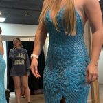 Prom Dress Primavera Blue Size 4 Photo 2