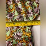 Compania Fantastica 70s Retro Vibe tiger Whimsical Safari Animal Print Dress S Green Photo 4