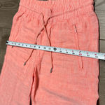 Athleta  Retreat Linen High Rise Wide Leg‎ Pant Sunset Glow Orange Size 0 Photo 8