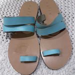 LAiik Flat Leather Womens Sandals
Greece Sz 41US 11 Turquoise Blue Photo 2