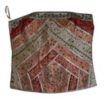 Charlotte Russe Vintage Beaded Tube Top – Metallic Patchwork Embroidery Y2K Tops Photo 0