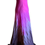 Bebe Y2K Vintage | Stretch Silk Pink Brown Tie Dye ombre Strapless Gown Medium Photo 0
