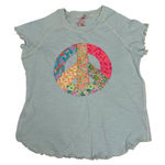 Natural Life  Floral Peace Tee - Light Blue Photo 0