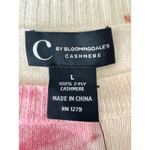 C by Bloomingdales Cashmere Sweater Floral Print‎ Ivory Red Pink Womens L White Size L Photo 4
