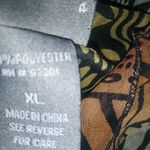 Dots XL Sleeveless Ruffle Fall Tribal Dressy Tank Top Gold Photo 4