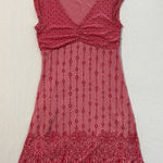 Athleta  Burgundy Patterned Mini Dress Photo 0