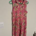 April Cornell Floral Pink Sleeveless Dress small Photo 5