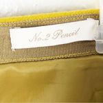 J.Crew  100% Wool Mustard Yellow Lined No. 2 Pencil Skirt, Size 2 Photo 3