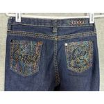 COOGI Women's Denim Jeans 9/10 Colorful Beaded Pockets Embellished Photo 1