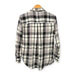 American Eagle  | Small | Oversized Soft Lavender Plaid Long-Sleeve Flannel Shirt Photo 3