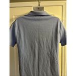 ZARA  Women’s Blue Short Sleeve Collared Polo V-Neck Cotton T-shirt Dress- Large Photo 5