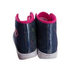 Heelys Unisex High Top Trainers Blue Denim Hot Pink Rainbow Womens 8 Photo 5