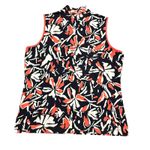 TAIL White Label Golf Sleeveless Top Floral Print Mock Neck womens XL NEW Black Photo 2