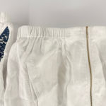 Escada Sport White Linen Lace Bomber Jacket Zip Up Black Collar‎ Size 44 L/XL Size L Photo 5