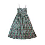 ZARA Corset Floral Print Dress Womens Medium Fit And Flare Multicolor Pleated Photo 1