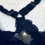 Judy K Lace Bralette Criss Cross Back Lined Black Lingerie Top XL Photo 2