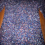 Hugo Boss  women’s long sleeve Emerie turtleneck blue/black multi color size‎ xs Photo 2