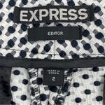 EXPRESS Editor Swiss Dot Crop Pants White Blue 2 Photo 5