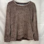 Nicole Miller New York women's brown soft fleece lounge pajama stretch top M Photo 0