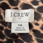 J Crew Shirt Womens XS Brown Black Cheetah Leopard Drapey Edgy Office Casual‎ Photo 7