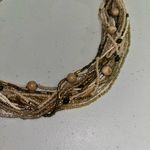 None Vintage Bone Multi Strand Beaded Seed Bead Toggle Necklace Photo 3