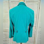 Notations (Petite) Women's 90's/Y2K Jade Green Blazer with Rhinestone Buttons-MP Photo 1