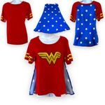 Wonder Woman tee shirt with detachable cape M Red Size M Photo 8