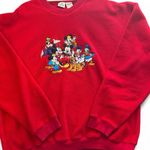 Disney 90s Vintage  Store Red Fleece Sweatshirt | Size L Oversized Photo 4