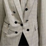 Karl Lagerfeld Paris Double Breasted Style 1-Button Neutral Plaid Blazer M/L? Photo 3
