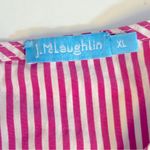 J. McLaughlin  Bella Ruffle Sleeve Striped Crew Neck Drop Shoulder Blouse Size XL Photo 7