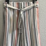 Torrid  Multi Stripe Crosshatch Self Tie Wide Leg High Waisted Pant Size 24 Photo 4