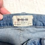 Free People We The Free Zebra Print Low Rise Flare Leg Jeans Blue Size 26 Photo 3