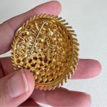 Vintage Coro Gold Tone Aurora Pave Rhinestone Brooch Pin Women’s Estate Jewelry Photo 7