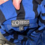 EO Design Royal Blue and Black Striped Cowl Neck Sweater Size L Photo 3