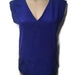 Sandro  Women's 100% Linen Blue Short Sleeve Top 1 S Photo 7
