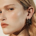 ZARA New in Box - NWT  Double Square Earrings GOLD / SILVER | 1011/210/881 Photo 5