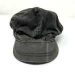 Black denim page boy cap, unisex, one size Photo 2