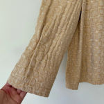 St. John Collection  Cream Metallic Crocodile Print Suit Jacket Blazer Button Photo 4
