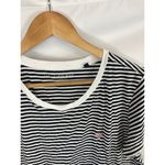Smart Guess Boxy Fit Short Sleeve Modal Blend Tshirt Black white Stripe XL Photo 1