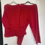 Liz Claiborne women’s polyester pajama 2pc red color L sz set Photo 1
