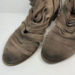 Jeffrey Campbell Taupe Suede Tassel Strappy Boots Size 8 Photo 4