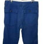 THE GREAT. Slouch Armies Pants Women’s Size 26 Blue Cotton Low Rise Tapered Photo 5