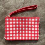 Charming Charlie Red and White Picnic Tablecloth Ants Wristlet Photo 0