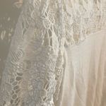 Elie Tahari White Floral Crochet Puff Sleeve Sweater Feminine Soft Coquette Girl Photo 6