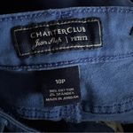 Charter Club Womens Sz 10 Petite Bristol Capri Pants Blue Stretch Denim Zip Fly Photo 6