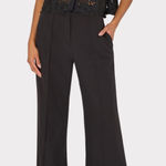 Milly  Nash High Waist Cady Wide Leg Pants Photo 0