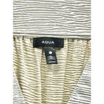 AQUA Metallic Dress Size Small V Neck Crinkled Shimmer Ruched Long Sleeve NEW Photo 3