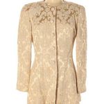 Carmen Marc Valvo  Gold Jacquard Metallic Jacket Photo 0